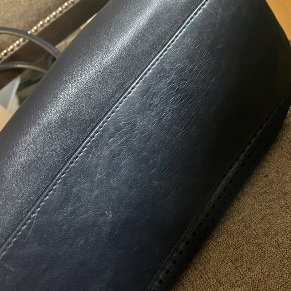 Baldinini perforated large navy leather bag - Picture 6 of 12